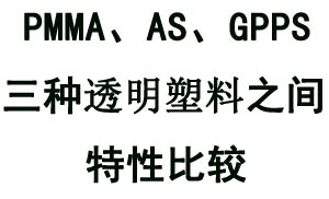 詳解PMMA、GPPS、AS三種透明塑料特性之間的對比關系